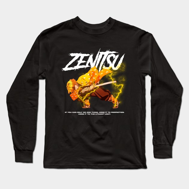 Zenitsu Chan Demon Slayer Long Sleeve T-Shirt by WahomeV